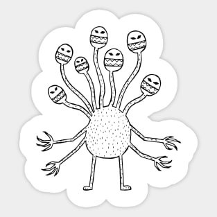 7 headed monster Sticker